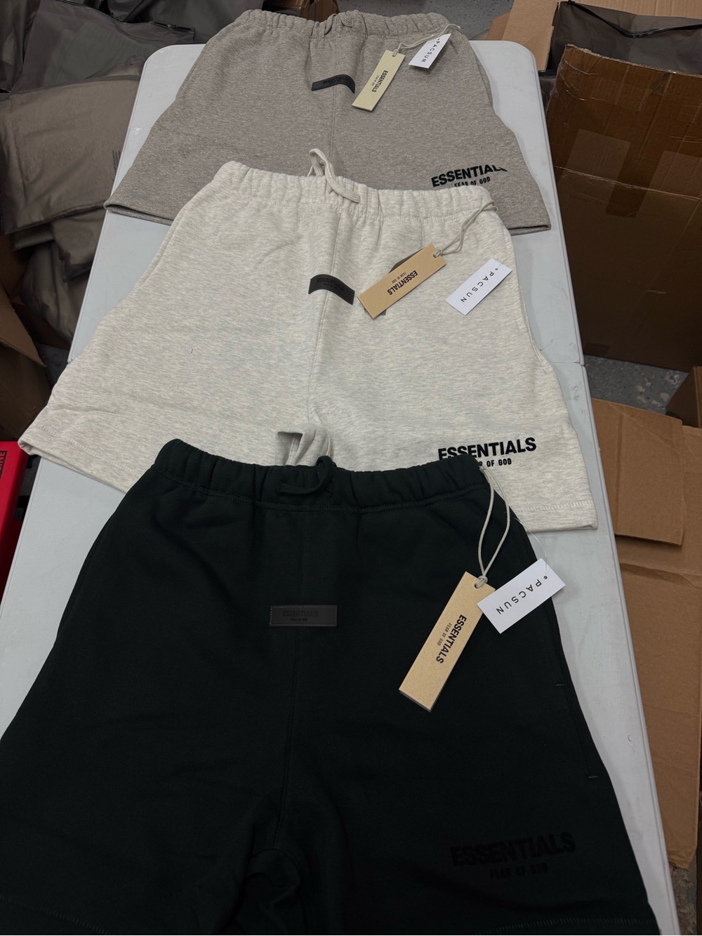 ESSENTIALS FEAR OF GOD SHORTS SET SIZE XL BRAND NEW WITH TAGS
